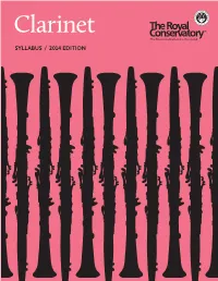 RCM Clarinet Syllabus / 2014 Edition