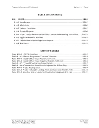 Table of Contents List of Tables