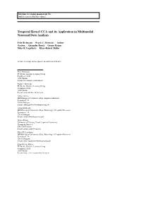 Temporal Kernel CCA and Its Application in Multimodal Neuronal Data Analysis
