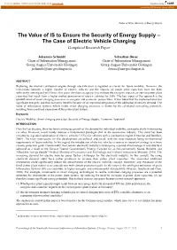 The Value of IS to Ensure the Security of Energy Supply Â•ﬁ the Case Of