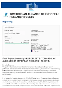 Towards an Alliance of European Research Fleets
