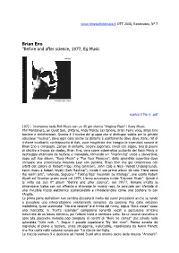 Brian Eno "Before and After Science, 1977, Eg Music