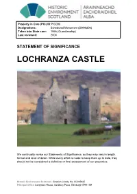 Lochranza Castle Statement of Significance