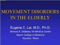 Movement Disorders in the Elderly