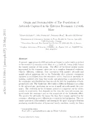 Origin and Sustainability of the Population of Asteroids Captured In
