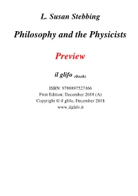 Philosophy and the Physicists Preview