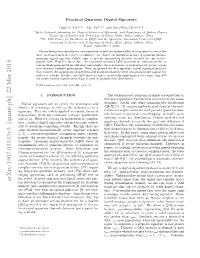 Practical Quantum Digital Signature