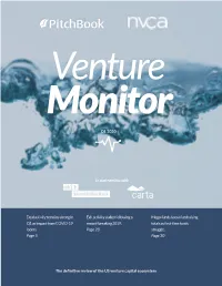 Q1 2020 PITCHBOOK-NVCA VENTURE MONITOR Executive Summary