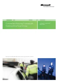 Connected Policing Framework White Paper Transforming Policing Through Technology