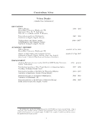 Curriculum Vitae