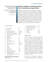 Entropy Variation in Isothermal Fluid Flow Considering Real Gas Effects