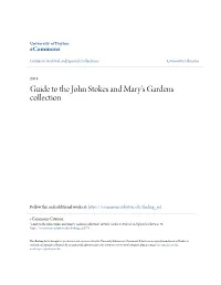 Guide to the John Stokes and Mary's Gardens Collection