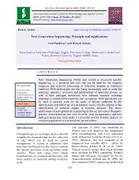 Next Generation Sequencing: Principle and Applications