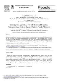 Passenger's Aspiration Towards Sustainable Public