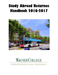 Study Abroad Returnee Handbook 2016-2017