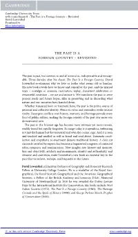 The Past Is a Foreign Country – Revisited David Lowenthal Frontmatter More Information