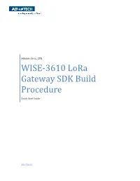 WISE-3610 Lora Gateway SDK Build Procedure