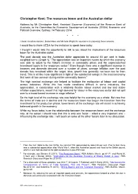 Christopher Kent: the Resources Boom and the Australian Dollar