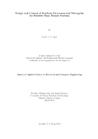 Design and Control of Resilient Interconnected Microgrids for Reliable Mass Transit Systems