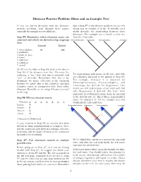Dinosaur Practice Problem: Hints and an Example Tree