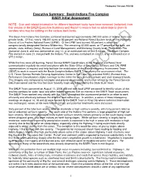 Executive Summary: Basin/Indians Fire Complex BAER Initial Assessment