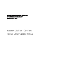 Harvard Library's Digital Strategy