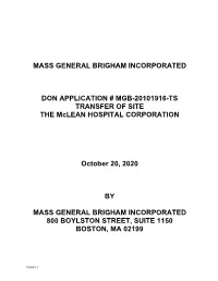 Mclean Hospital – Application Form and Attachments