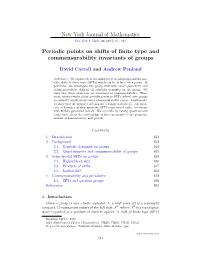 New York Journal of Mathematics Periodic Points on Shifts of Finite Type and Commensurability Invariants of Groups