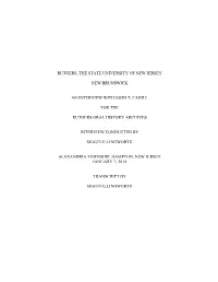 Rutgers, the State University of New Jersey New