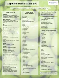 Soy-Free: How to Avoid Soy