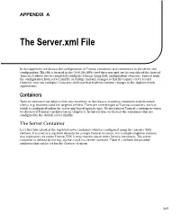 The Server.Xml File