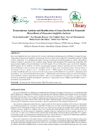 Transcriptome Analysis and Identification of Genes Involved In