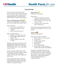 Facing the Fats