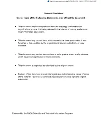 General Disclaimer One Or More of the Following Statements May Affect