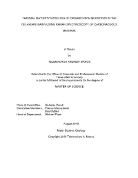 Thermal Maturity Modeling of Organic-Rich Mudrocks in The