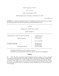 2018 IL App (1St) 151421-U No. 1-15-1421 Order Filed on August 1