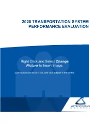 2020 Transportation System Performance Evaluation