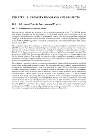 Chapter 10 Priority Programs and Projects