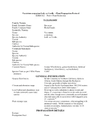 Draft Plant Propagation Protocol