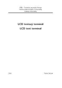 LCD Textový Terminál LCD Text Terminal