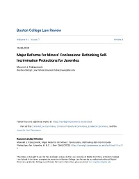 Major Reforms for Minorsâ•Ž Confessions: Rethinking Self