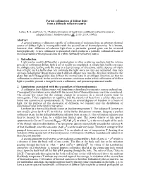 Partial Collimation of Diffuse Light from a Diffusely Reflective Source Lakes