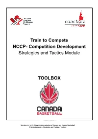 Train to Compete NCCP- Competition Development Strategies and Tactics Module