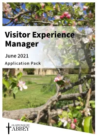 Visitor Experience Manager June 2021 Application Pack Contents