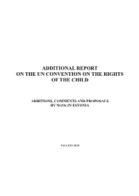 Additional Report on the Un Convention on the Rights of the Child