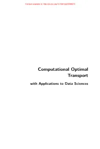 Computational Optimal Transport