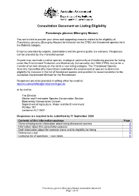 Consultation Document on Listing Eligibility