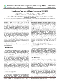 Dam Break Analysis of Idukki Dam Using HEC RAS