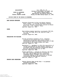 H.2 Actions of the Board, Its Staff, and The