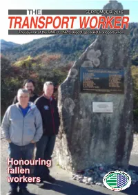 Honouring Fallen Workers 2 Contents Editorial ISSUE 3 • SEPTEMBER 2016